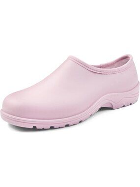 🆕Women's Matte Pink Garden Shoes Slip-On Outdoor Clogs Rain Shoes Casual